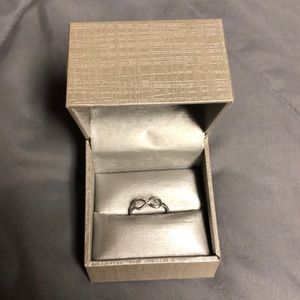Zales Infinity Promise Ring with small diamond